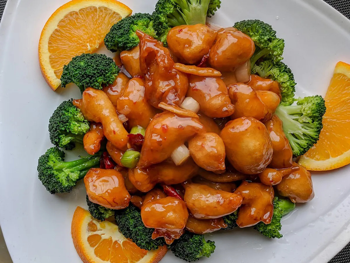 Orange Chicken at Asaka Asian Cuisine, a Asian Fusion Restaurant in Jenkintown