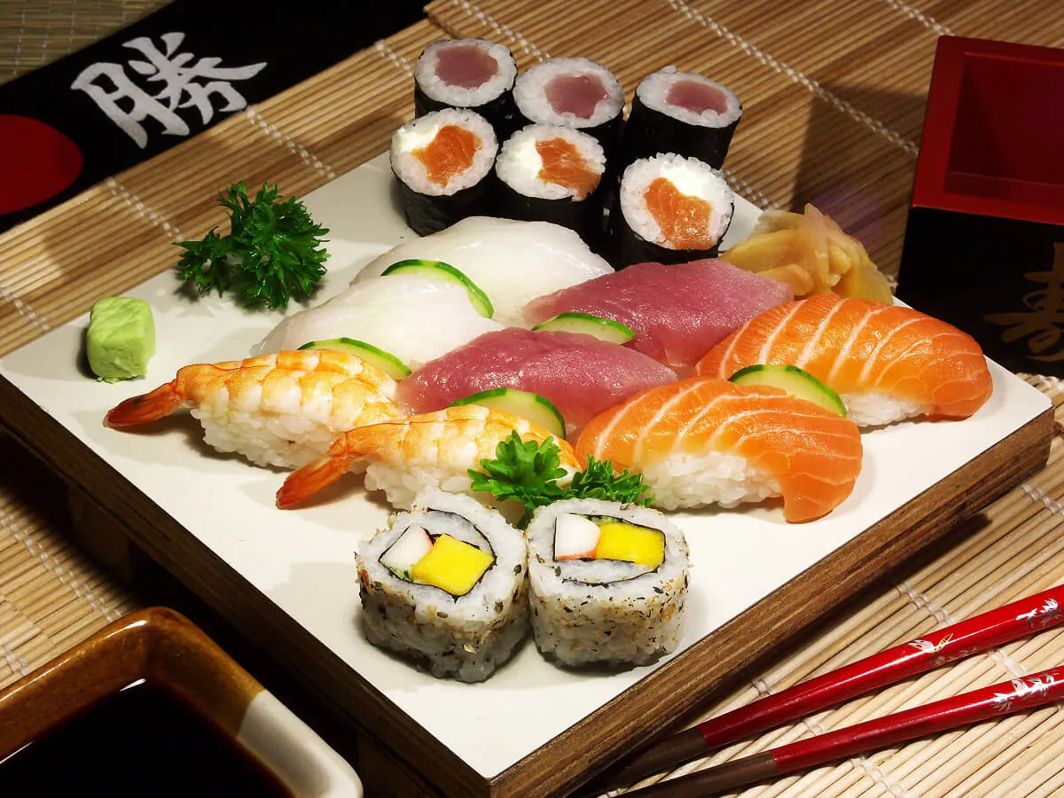 Sushi-Sashimi-Plate at Asaka Asian Cuisine, a Asian Fusion Restaurant in Jenkintown